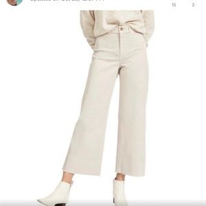 Everlane White Wide Leg Cropped Pants jeans